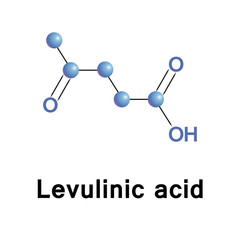 Molecule of levulinic acid 
