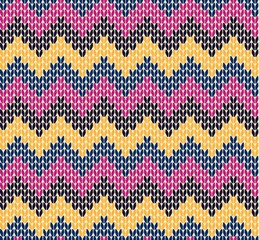 Seamless knitting zigzag pattern