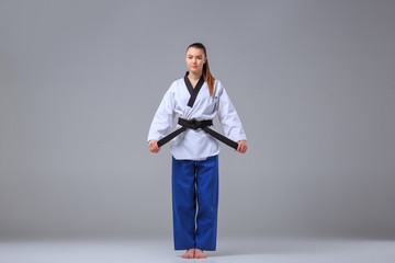 The karate girl with black belt  © master1305