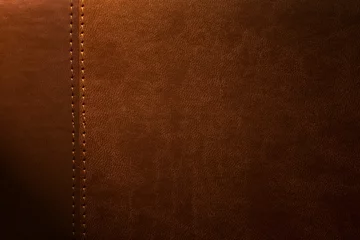 Deurstickers brown leather texture © Miro Novak