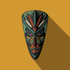 African Ethnic Tribal mask in color background