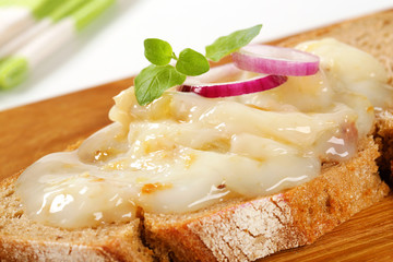 Bread with duck fat spread