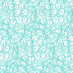 Seamless pattern with  leaves