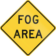 United States MUTCD-prescribed road sign - Fog area