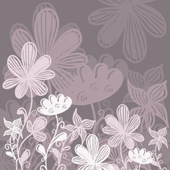 Pink gray floral background with text field