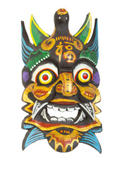 vintage african mask on a white background