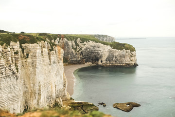 Famous panorama Etretat, La Manche