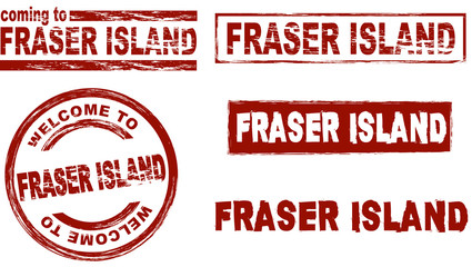 Ink stamp set Fraser Island