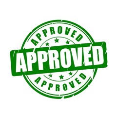 Approved vector stamp