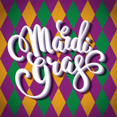Fototapeta premium Mardi Gras. Lettering design.