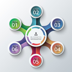Vector circle element for infographic. 