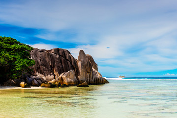 Obraz premium Anse Source d'Argent beach, La Digue island, the Seychelles