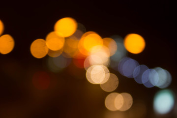 blur Night traffic road with bokeh light abstract background
