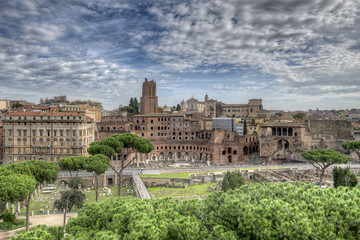 Fototapeta na wymiar Imperial Fora in Rome 