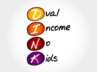 DINK - Dual Income No Kids, acronym concept