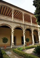 Yuste, Claustro renacentista del Monasterio de Carlos V, Extremadura, España