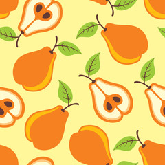 Seamless pattern with pears