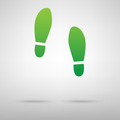 Imprint soles shoes green icon