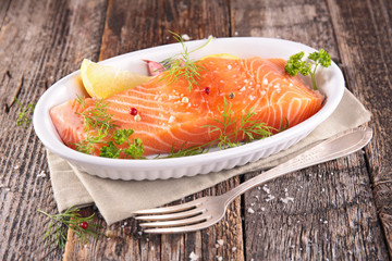 salmon with herb and lemon