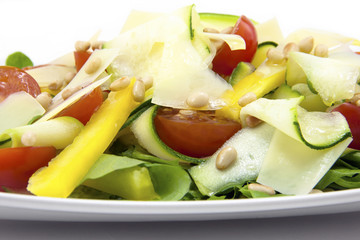 Fresh salad with zucchini