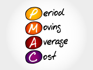 PMAC - Period Moving Average Cost, acronym business concept