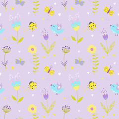 Baby Boy Background - Seamless Pattern for Design or Scrapbook 