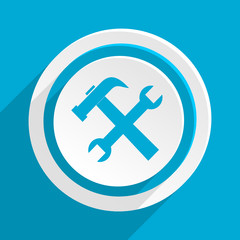 Obraz premium tool blue flat vector web icon
