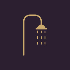 The shower icon. Bathroom symbol. Flat