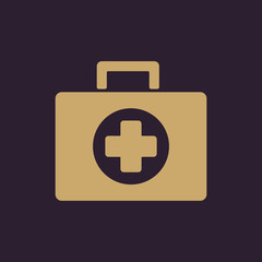 Fototapeta premium The medicine chest icon. Ambulance symbol. Flat