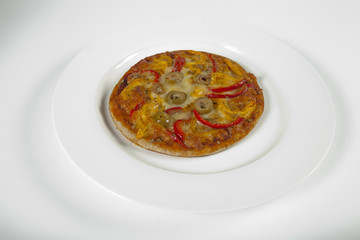 Small pizza with Brown flour for diet