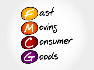 FMCG - Fast Moving Consumer Goods, acronym business concept