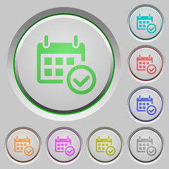 Calendar check push buttons