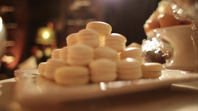 macaroon on a platter at a party