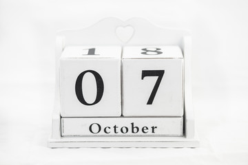 calendar october number
