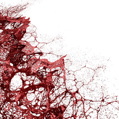 Ketchup, Blood, Red liquid Splashing. 