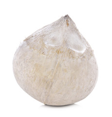 Roasted Young Coconut on white background