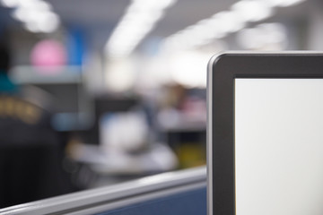 Computer monitor at work area