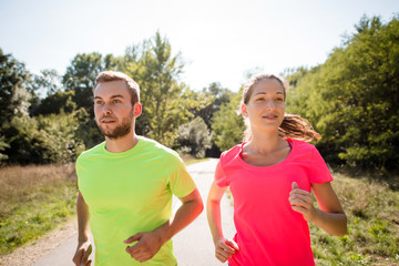 Obraz premium Friends running together