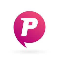 Modern letter P logo design icon template