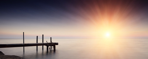 Sea sunset in Odessa, Ukraine