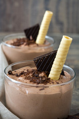 Fresh chocolate mousse
