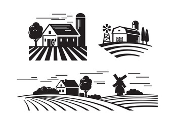 flat farm icons