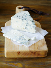 piece of roquefort cheese