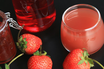 Strawberry jam with juice