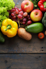  vegetable and fruits on boards