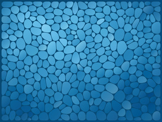 vector illustration - blue abstract mosaic stone background