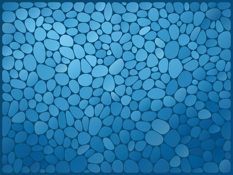 vector illustration - blue abstract mosaic stone background © yuliya_chitakh