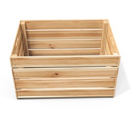 3d empty wooden crate
