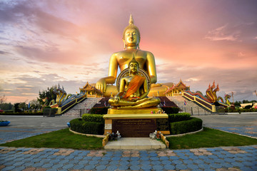 Buddha, Wat Muang Angthong popular Buddhist shrine in Thailand.