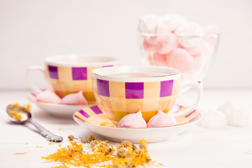 tea with meringue